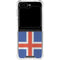 Iceland Flag Distressed Galaxy Z Flip6 Clear Case